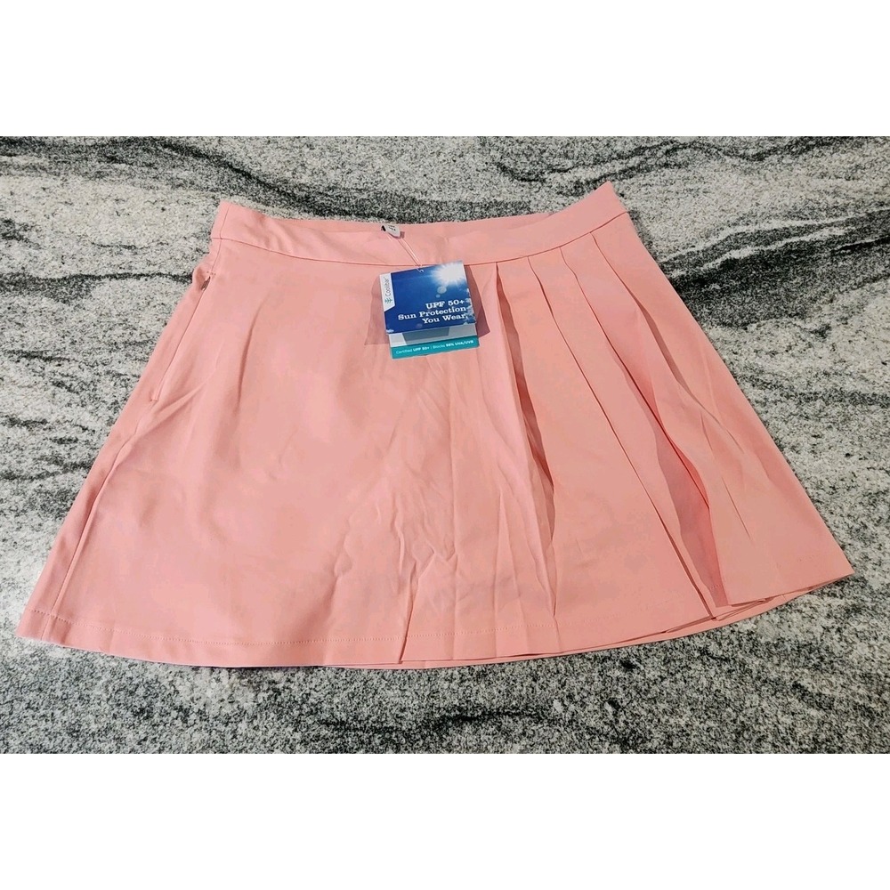 COOLIBAR GOLF SKORT WOMENS SIZE 14 PINK PLEATED SHORTS‎ SKIRT NEW WITH TAGS HIGH